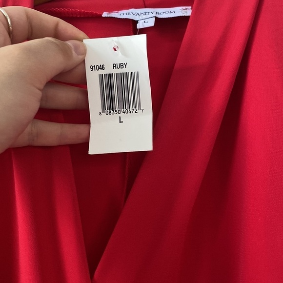 The Vanity Room red long maxi/midi dress, size L - Picture 3 of 5